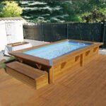 Piscine bois rectangulaire 3,50 × 2,00 × H 0,71 m – kit & filtration à cartouche
