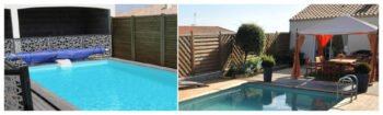 Piscine bois hors‑sol carrée 3,05 × 3,05 × H 1,20 m