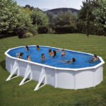Piscine hors‑sol ovale acier 7,30 × 3,75 × H 1,20 m