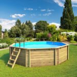 Piscine bois octogonale Ø 5,05 × H 1,20 m – kit avec filtration