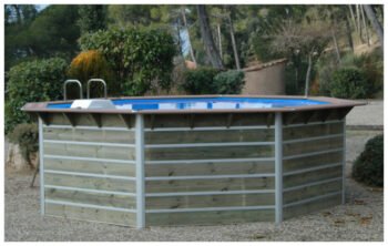Piscine bois octogonale Ø 4,60 × H 1,11 m