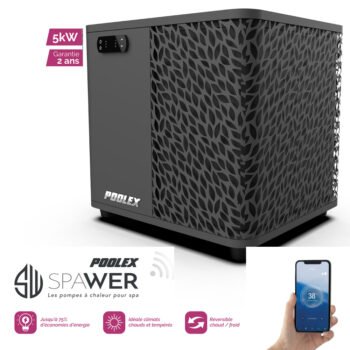 Spa rigide 3 places avec pompe à chaleur et couverture