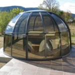 Dôme abri panoramique pour spa – Protection 360°, diamètres 4 m ou 5 m