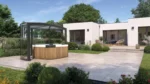 Abri panoramique pour spa – Structure alu & parois transparentes