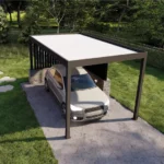 Carport autoporté en aluminium – robuste et modern