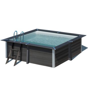 Piscine hors‑sol composite carrée 3,26 × 3,26 × H 0,96 m