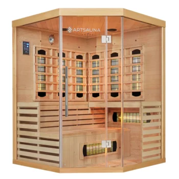 Cabine sauna infrarouge 150 × 150  – pour jusqu’à 3 prs