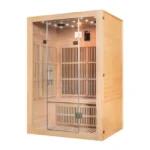 Cabine sauna infrarouge 2–3 places – bois Hemlock