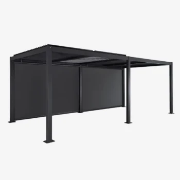Pergola bioclimatique aluminium anthracite 3 × 6 m